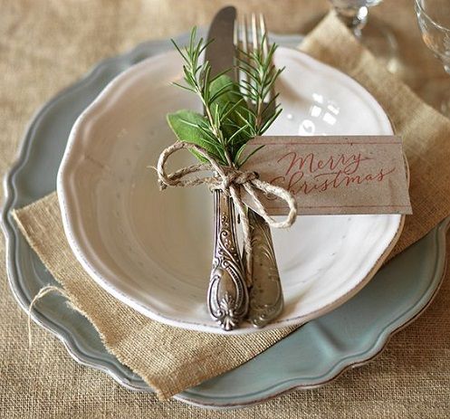 apparecchiare tavola natale rosmarino XLab