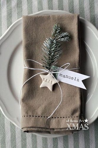 Apparecchiare tavola Natale rosmarino XLab Idee