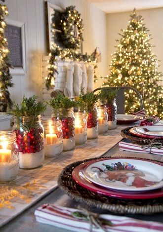 idee apparecchiare natale candele