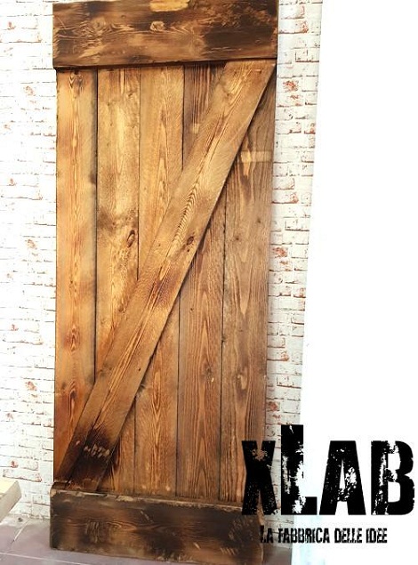 porta scorrevole esterno muro barn door legno stile rustico cloud