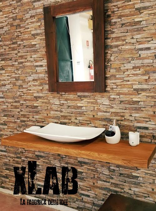 mensola appoggio lavabo legno massello castagno meredith xlab