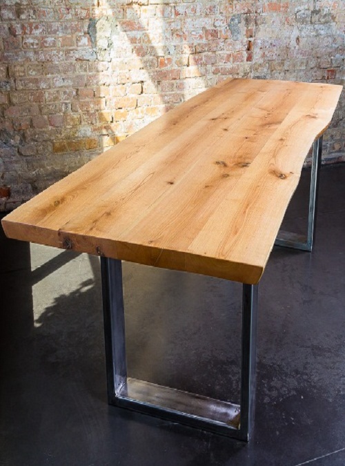 tavolo legno massello stile industriale rudy ferro