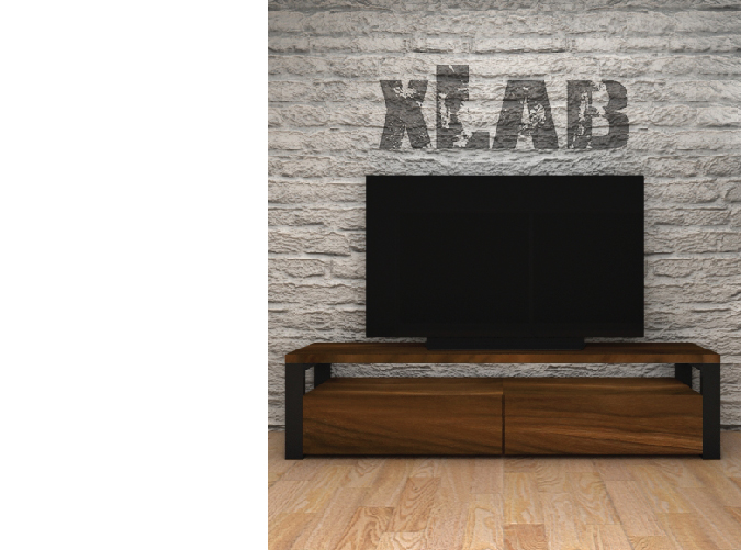 Rendering madia porta TV a due cassettoni rendering madia porta tv in legno massello a 2 cassettoni
