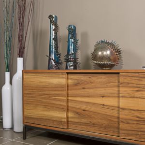 Credenza da soggiorno in legno noce nazionale Living Stock