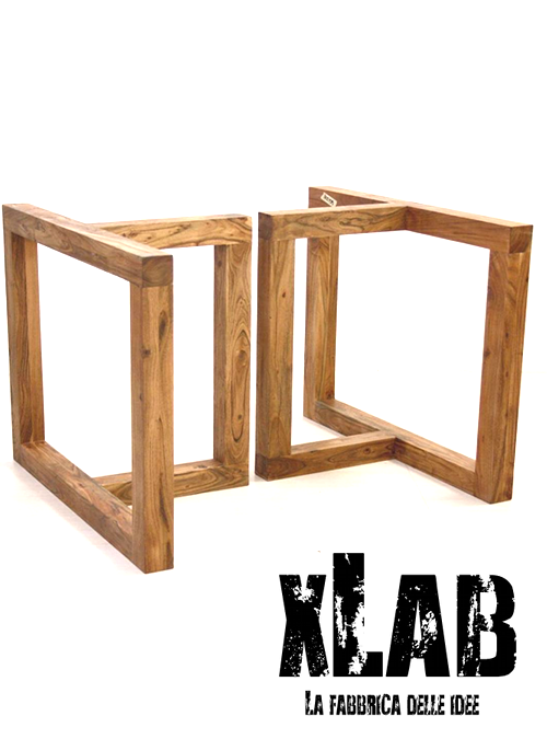 Gambe in legno massello di castagno modello Mazzini Xlab