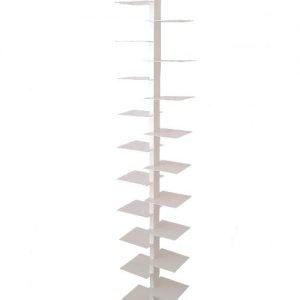 Libreria verticale a colonna Darwin di colore bianco