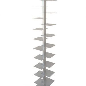 Libreria verticale a colonna Darwin di colore grigio