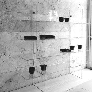 Libreria in plexiglass trasparente design moderno Auster