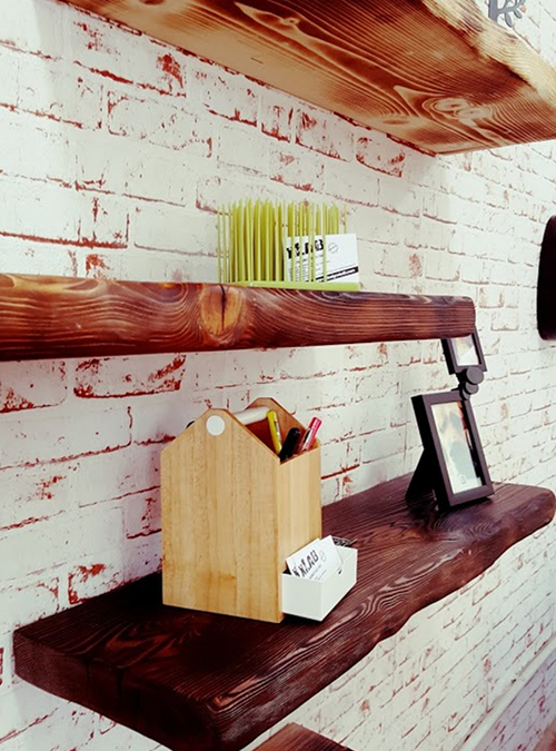 Mensola da parete in legno invecchiato - Mensole in legno rustico a misura