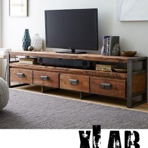 Mobile porta TV Old Style legno rustico design industriale