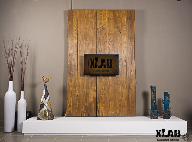 Rivestimento da parete in legno di recupero finitura olio 100x100x4 cm  anche su misura - XLAB Design