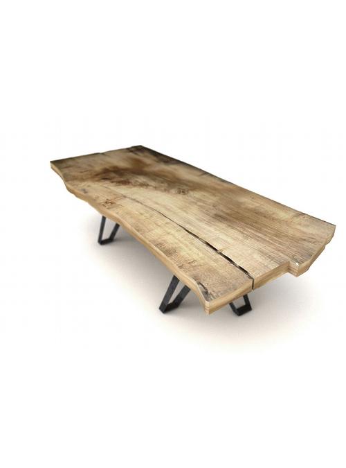 Tavolino da salotto Johns in legno massello di castagno Xlab