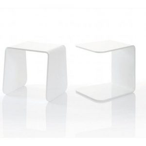 Tavolino da salotto in plexiglass bianco lucido Arcimboldo