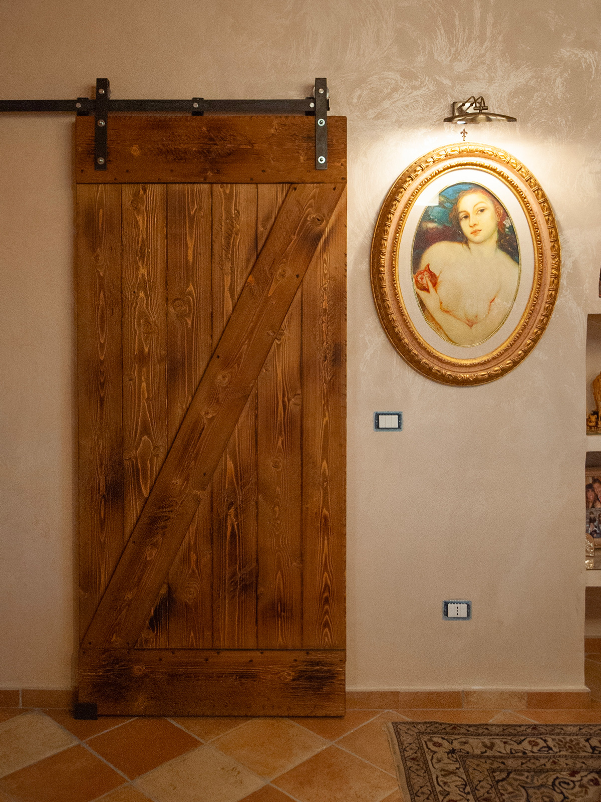 Porta scorrevole Barn Door in legno rustico