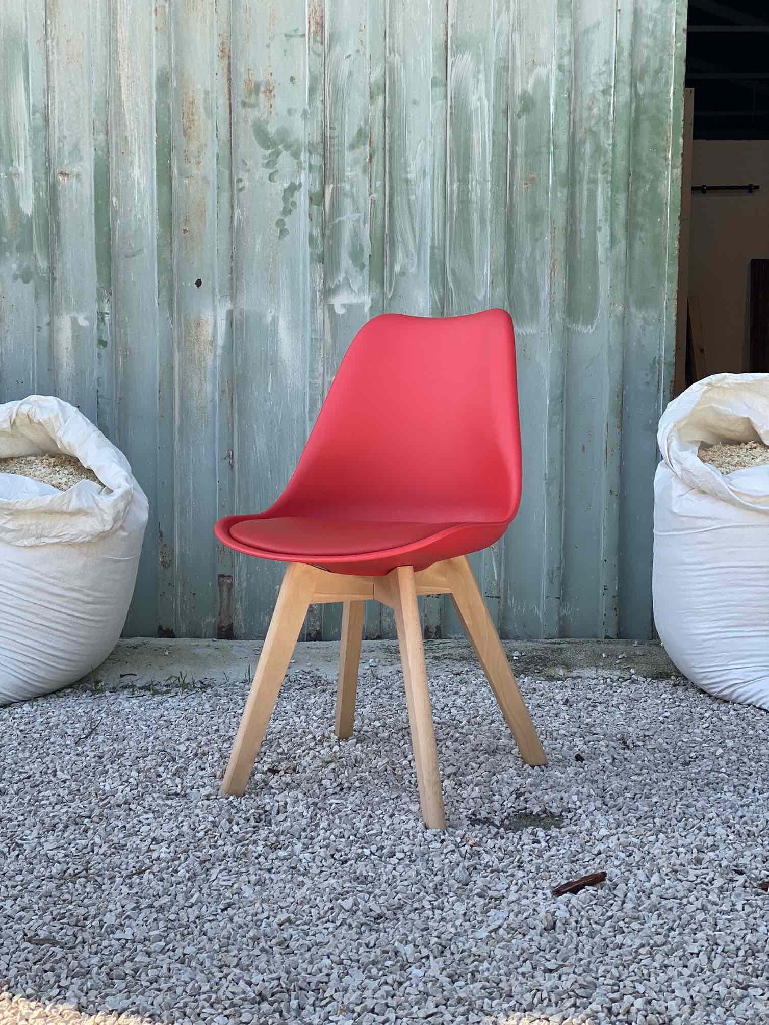 Sedie rosse set di 4 sedie design moderno con seduta in ecopelle