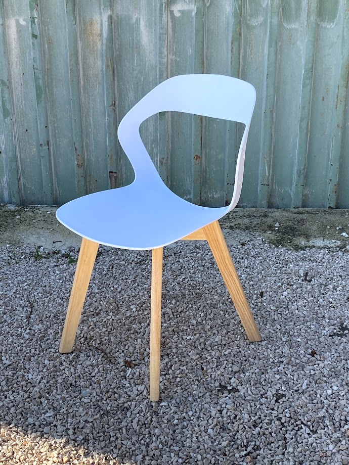 Set 4 sedie da cucina di design minimal colore bianco - XLAB Design