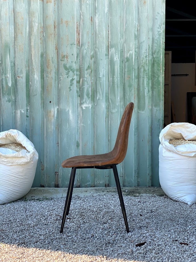 Set sedie ecopelle effetto scamosciato stile industriale - XLAB Design