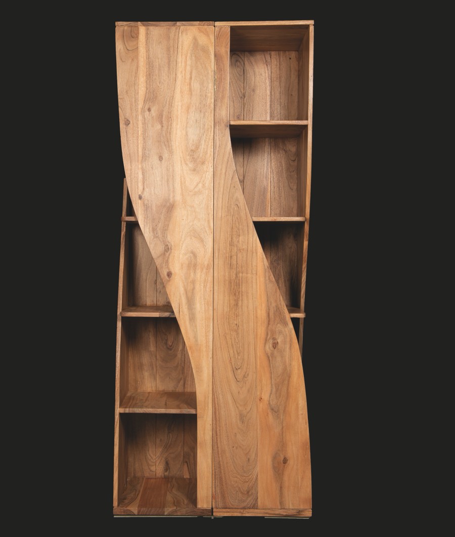 Mobile libreria a colonna Slim in legno ripiani regolabili cm 39x41