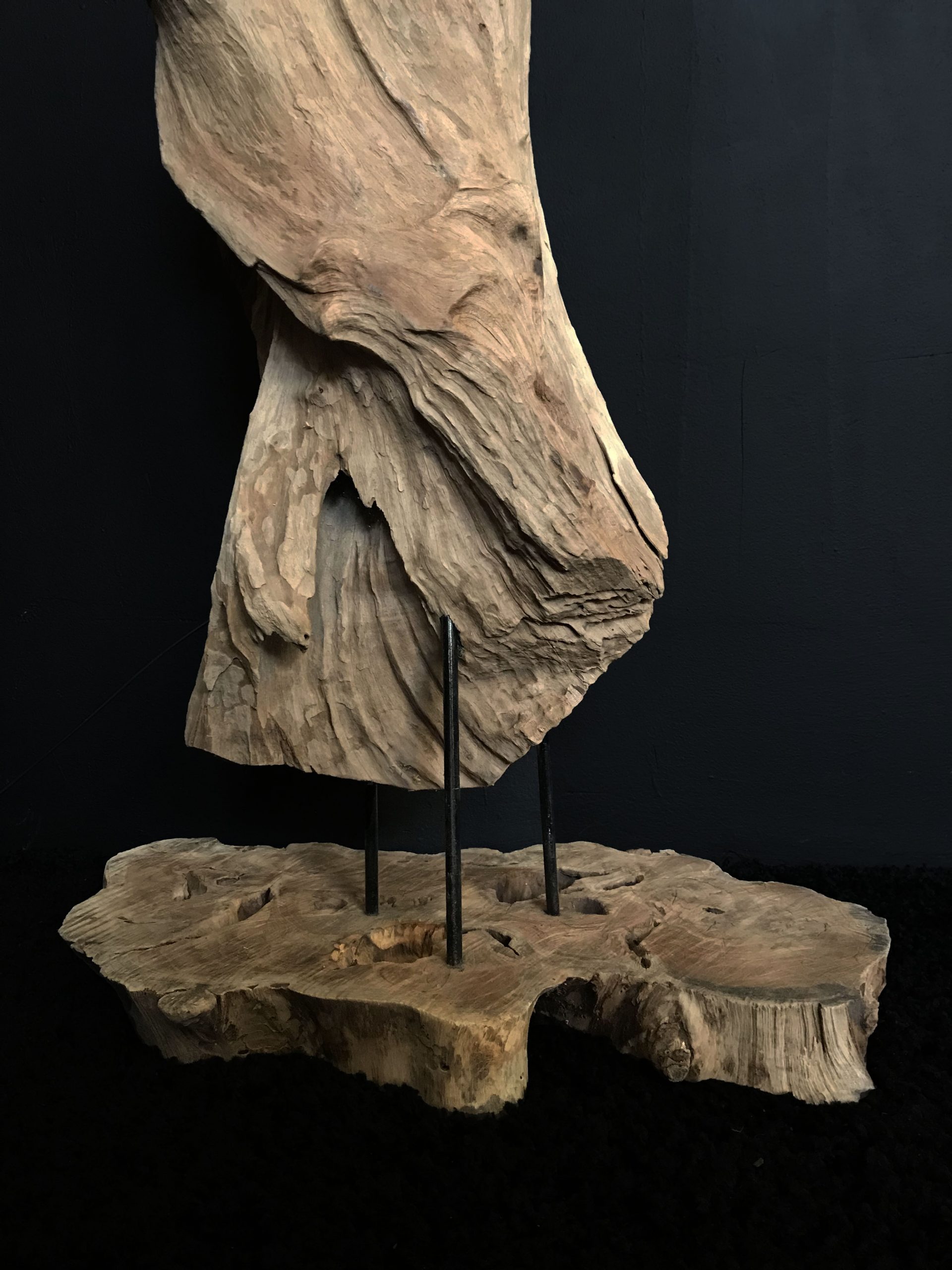 Lampada tronco legno naturale in betulla da tavolo -Decorazione casa