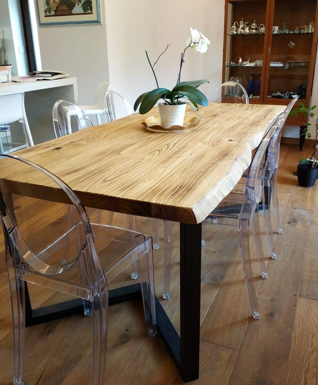 Tavolo legno grezzo effetto rustico 200x90 cm - XLAB Design