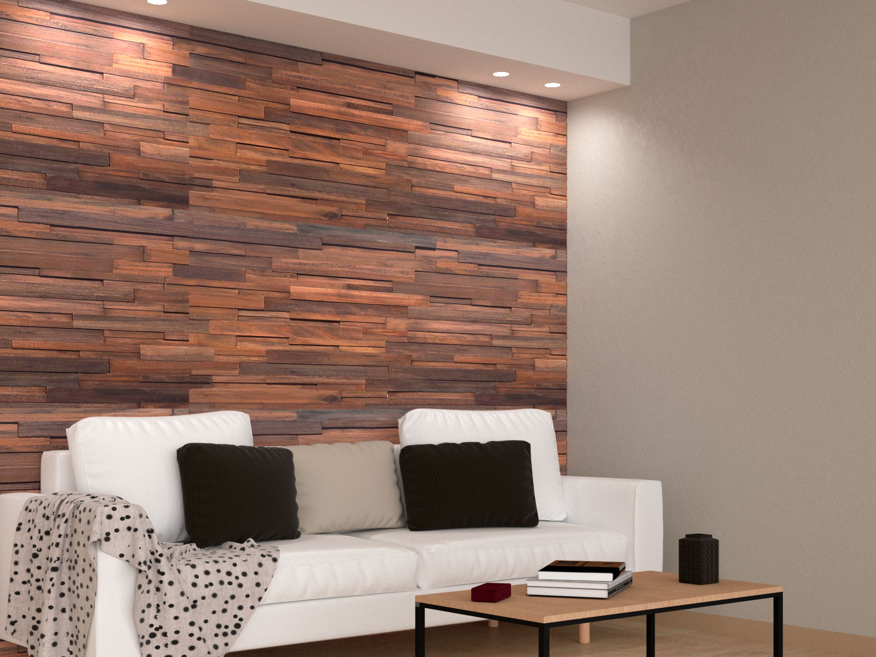 wodewa Pannello di design per parete in legno di noce 3D, pannelli da parete  in legno di noce da 0,096 m², rivestimento interno in legno, parete in legno  per soggiorno, camera da