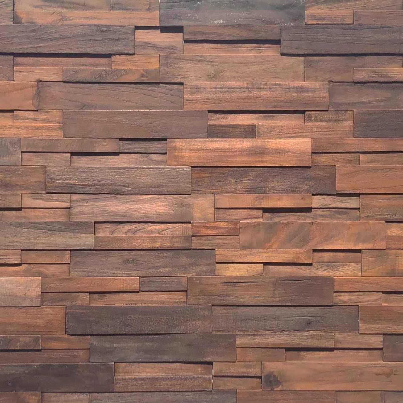 Rivestimento da parete in legno di recupero noce nazionale - 100x100x4 cm  anche su misura - XLAB Design