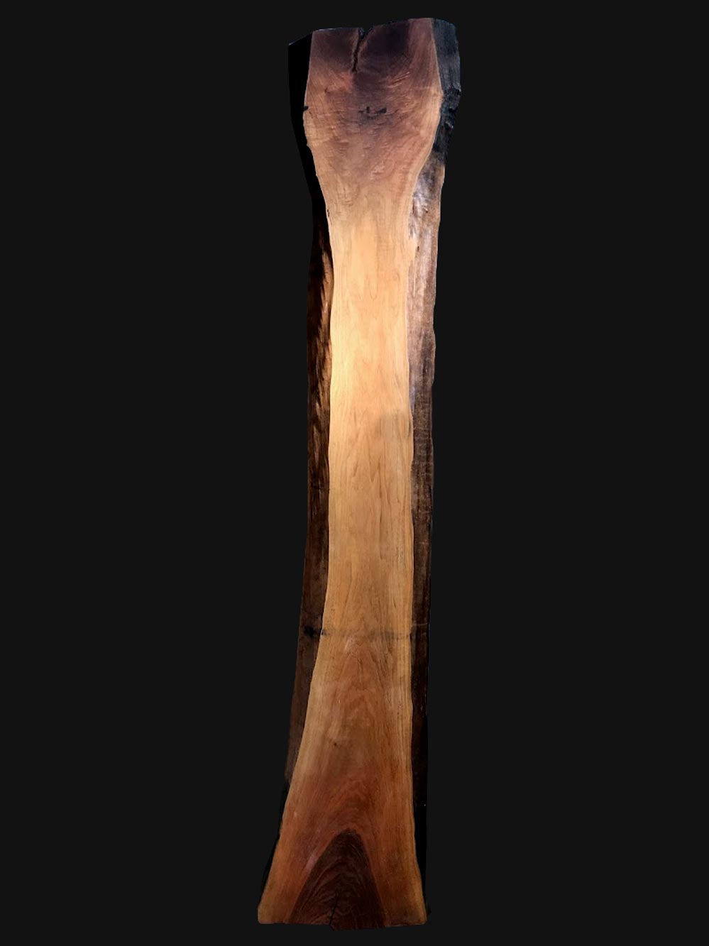 Asse in legno grezzo di noce segato da tronco H270 L52-40 P8 Lelia