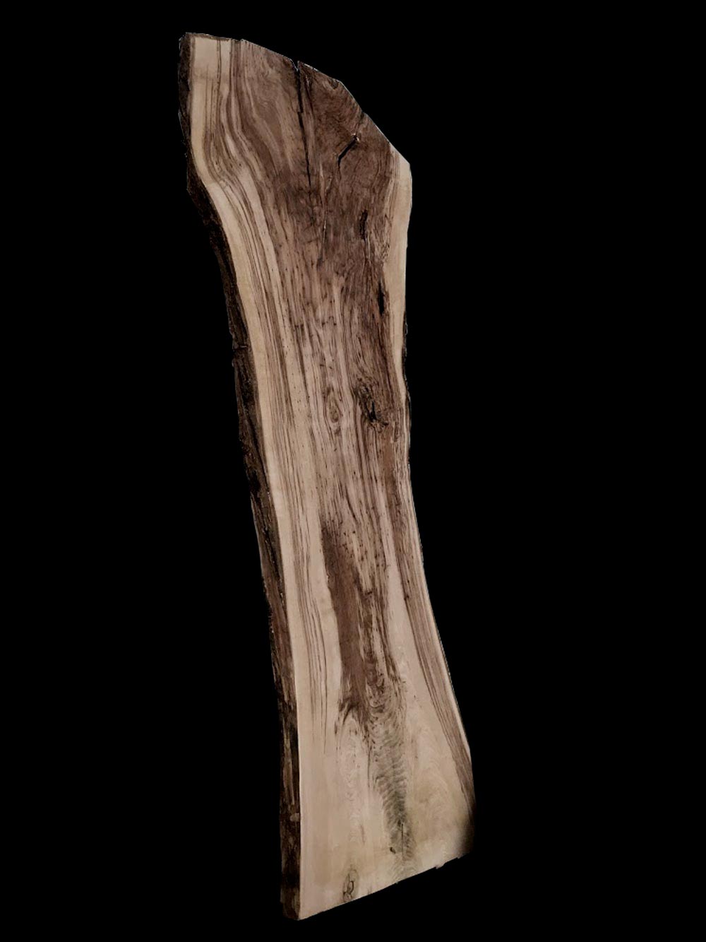 Asse in legno grezzo di castagno segato da tronco H300 L 95-70 P8