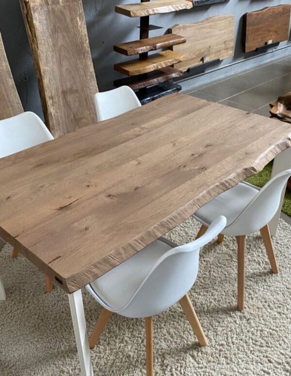tavolo da cucina legno massello gambe in ferro