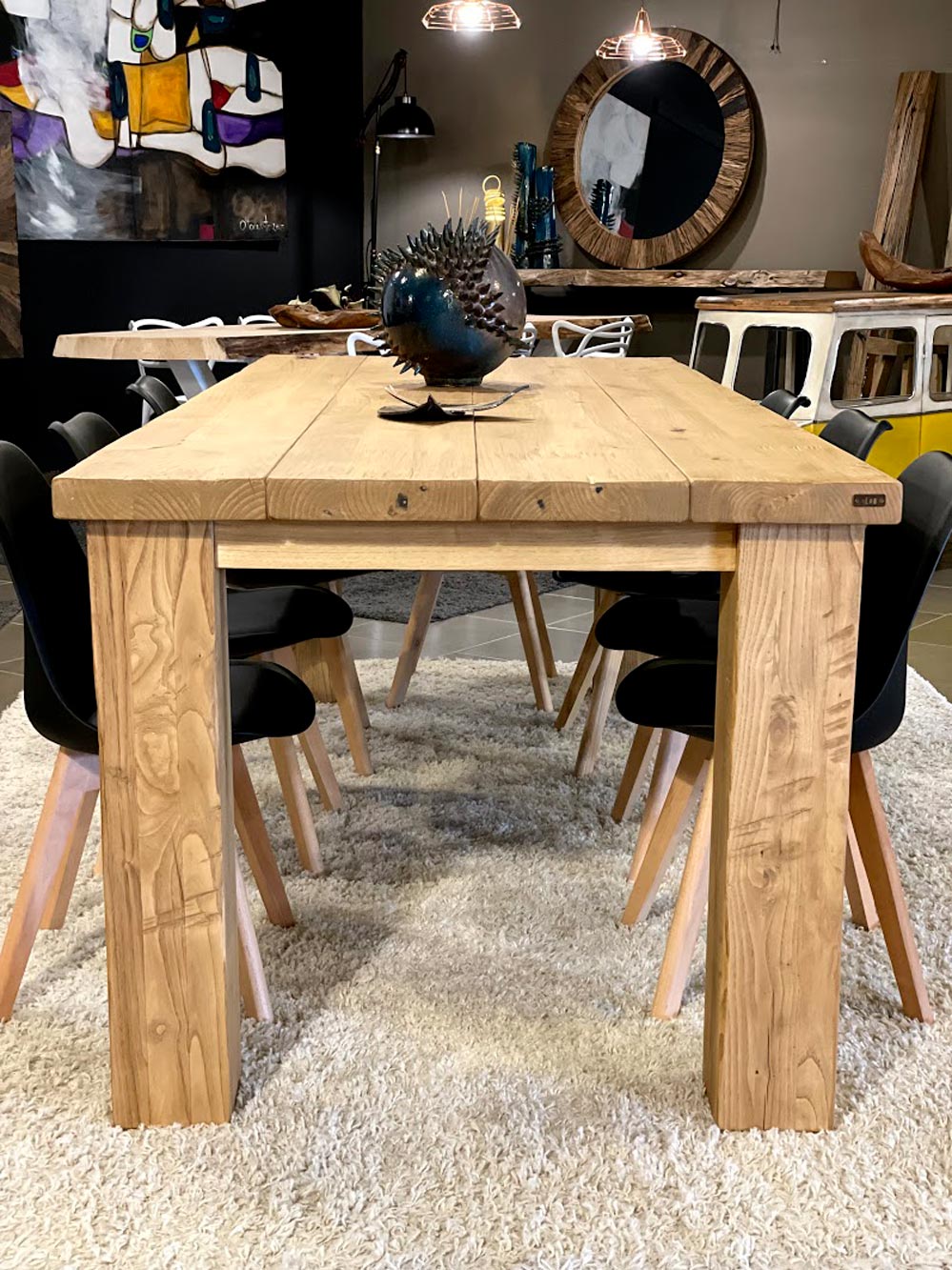 rovere tavolo massello legno