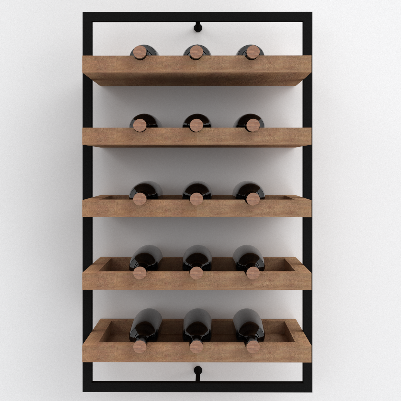 Portabottiglie cantinetta vino a parete 15 bottiglie di vino