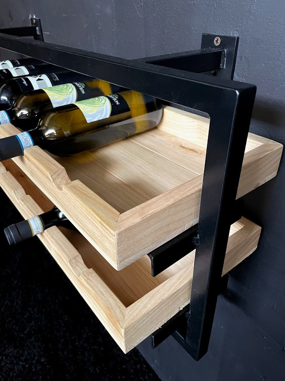 Portabottiglie cantinetta vino a parete 14 bottiglie di vino - Wine Frame -  XLAB Design