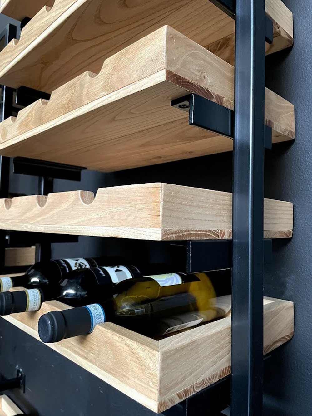 Portabottiglie cantinetta vino a parete 15 bottiglie di vino - Wine Frame -  XLAB Design