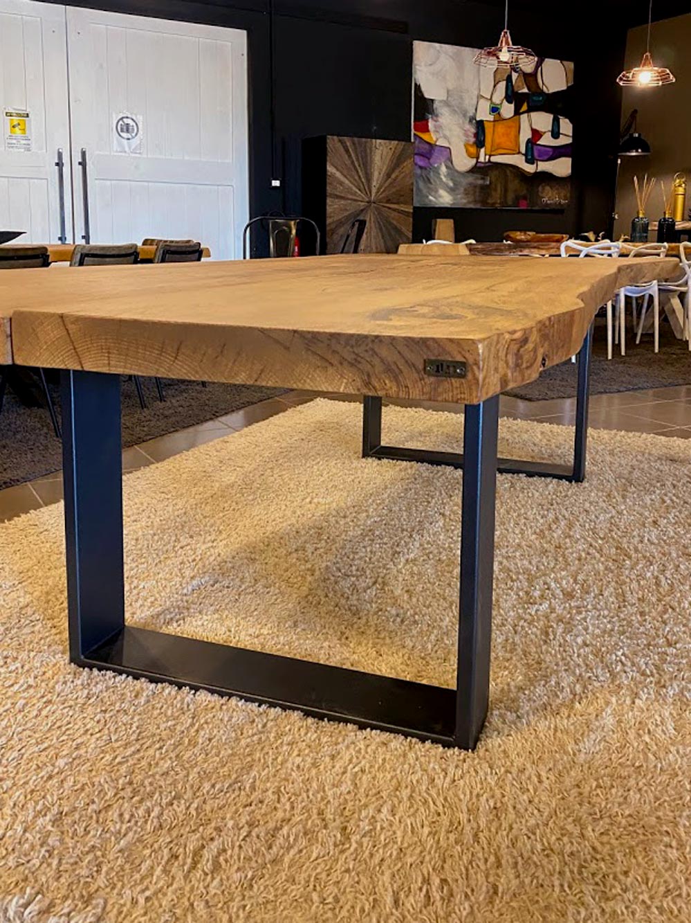 Gambe-ferro-tavolo-legno-castagno-massello - XLAB Design