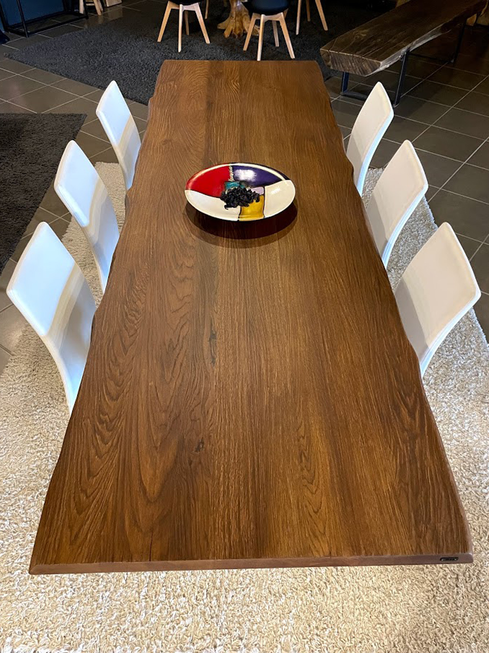 Tavolo in legno design moderno con gambe in ferro 300x100 cm