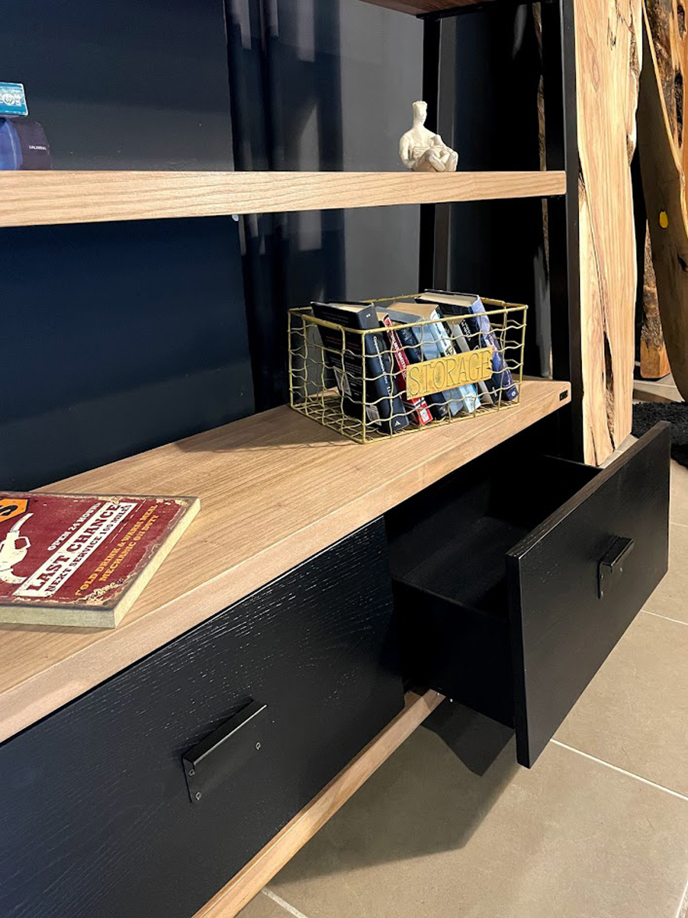 Libreria moderna in stile industriale legno e ferro - Edo - XLAB