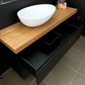 Mobile bagno Atlanta mensola in legno e doppio cassetto