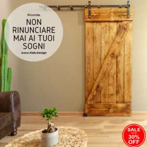 legno porta scorrevole massello