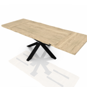 Tavolo allungabile in legno massello di castagno 180 x 90 cm + 2 prolunghe 40 cm – Cassiopea