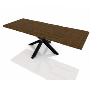 Tavolo allungabile in legno massello teak 180 x 90 cm + 2 prolunghe 40 cm – Cassiopea