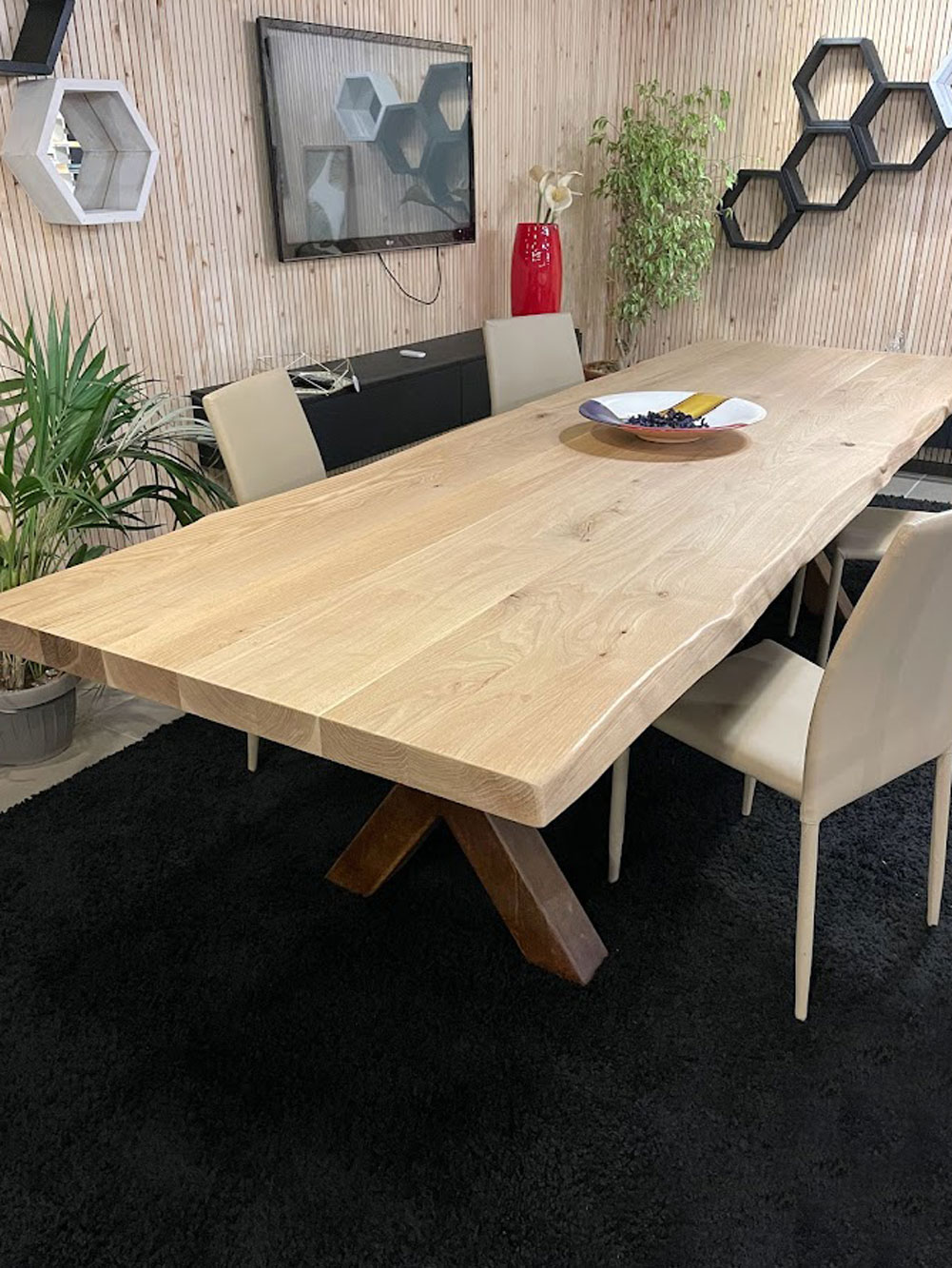 Tavolo sala da pranzo 300 x 100 cm in legno massello di castagno - Afrodite  - XLAB Design