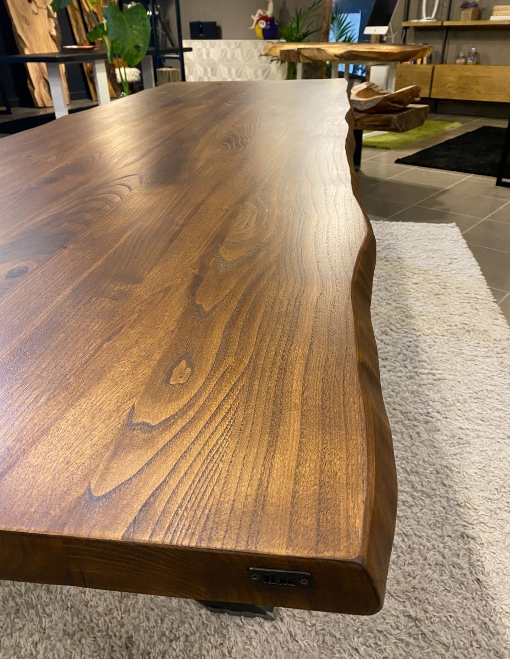 Tavolo in legno massello Teak con le gambe in ferro grezzo 300x100 - Forest  - XLAB Design