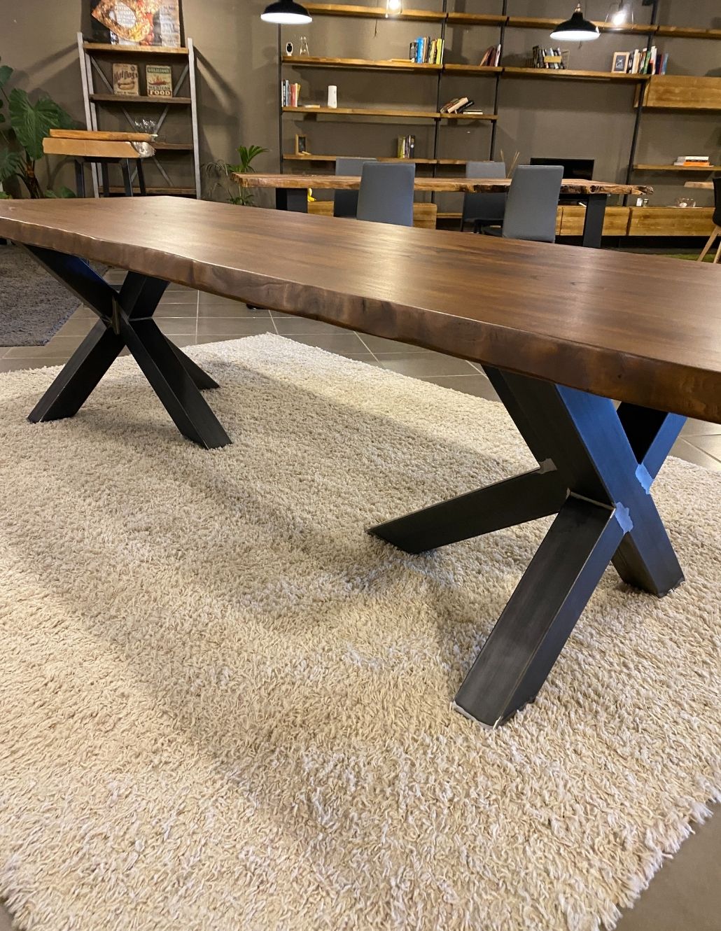 Gambe in ferro per tavolo in legno massello modello Xero Bianche