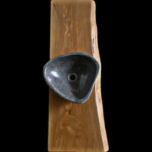 Mensola da bagno in legno di cedro del Libano  massello  117×30/35/40 pezzo unico