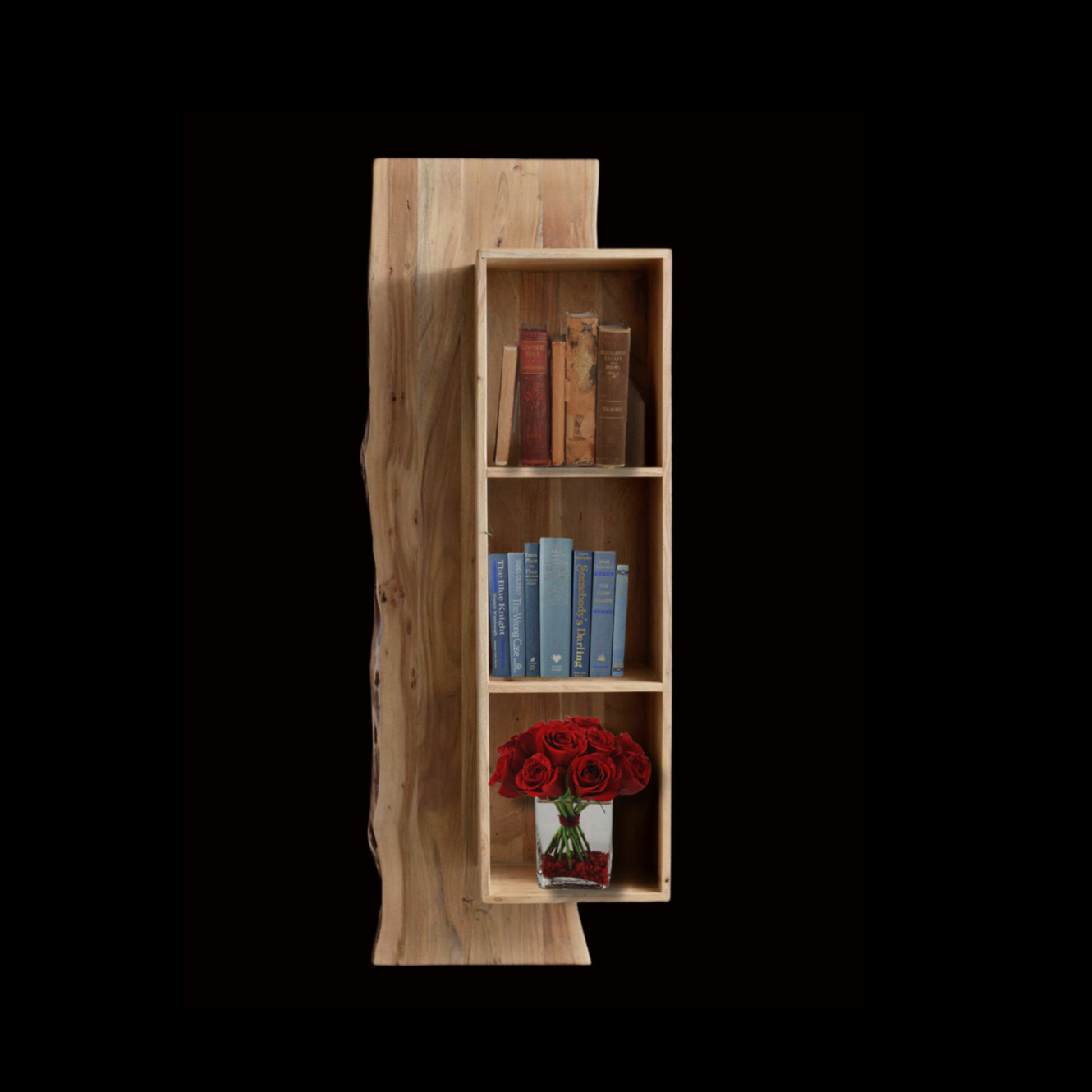 Mensola da scrivania in legno ad albero piccolo, scaffali per libreria  autoportanti, per ripiano per ufficio domestico, per cd / rivista / rack  per libri marrone