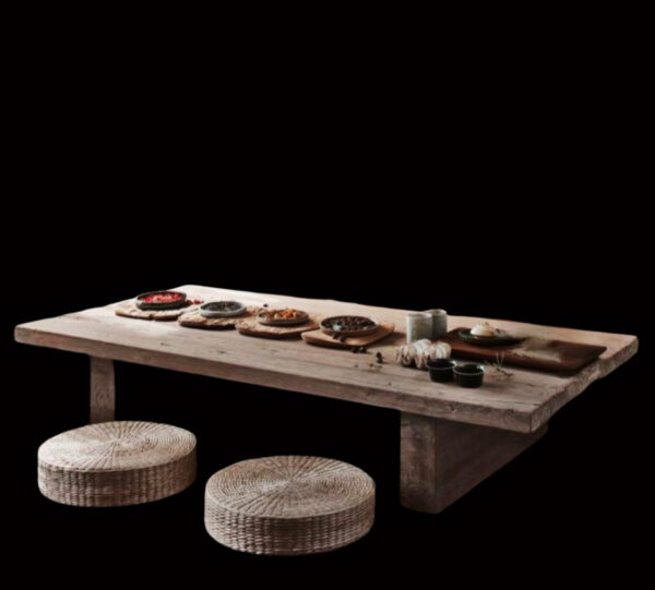 Tavolo da pranzo e tavolino da salotto in stile giapponese in legno di Riuso