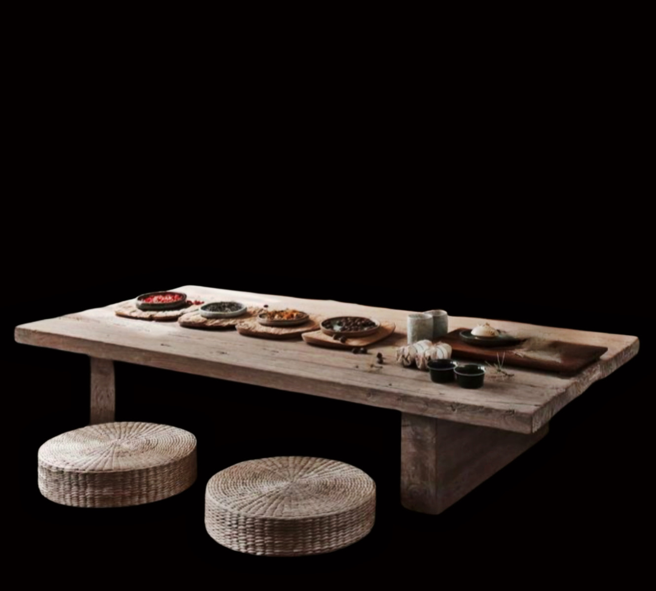 tavolo e tavolino basso da pranzo e da salotto doppio utilizzo in stile  giapponese - XLAB Design