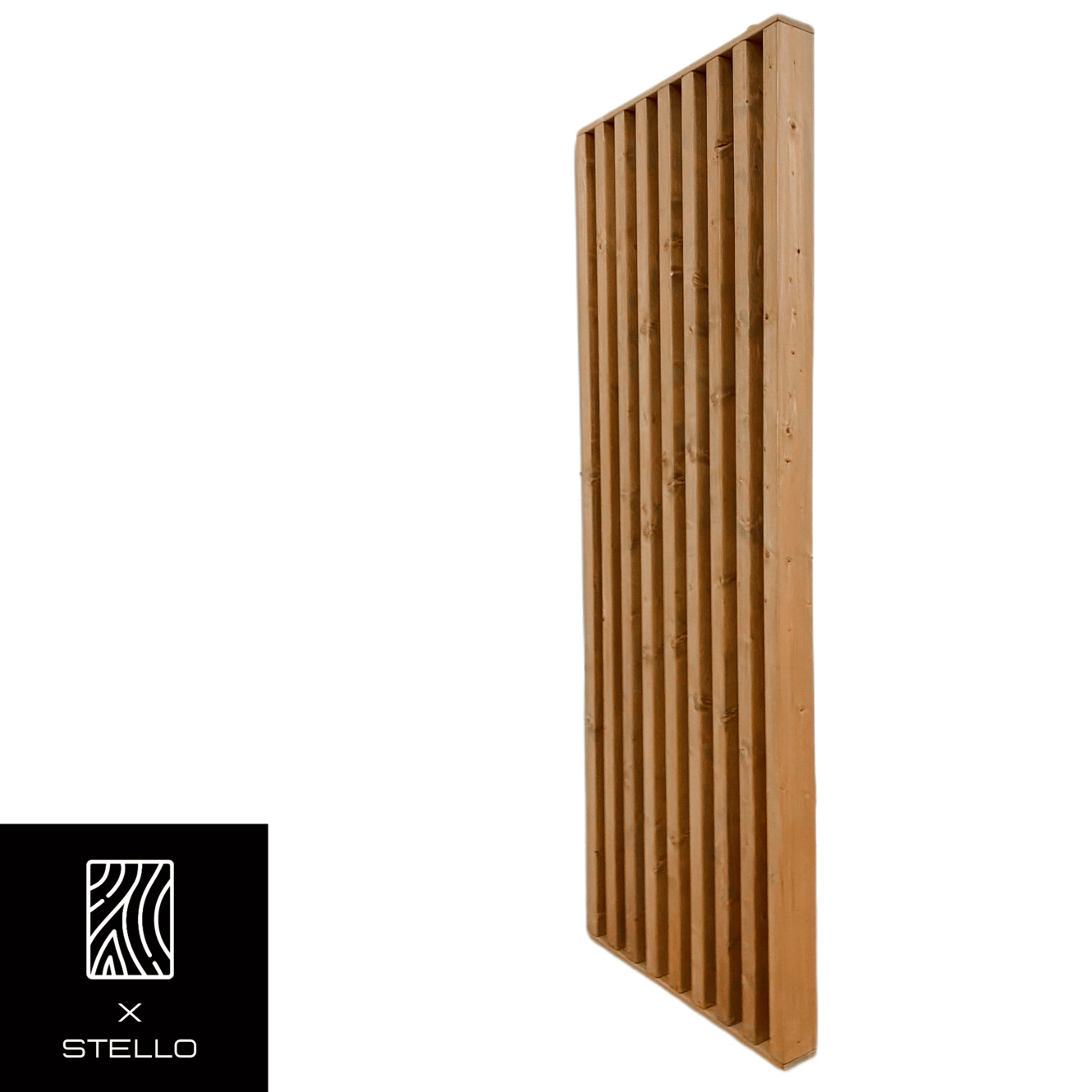 Parete divisoria listelli in legno autoportante per interni - XLAB Design
