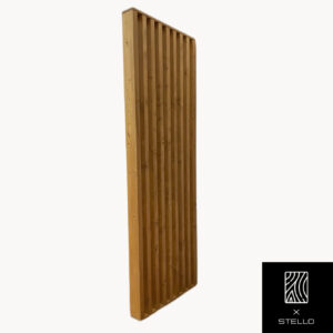Parete divisoria da interni listelli verticali in legno finitura rovere falegnameria online Xlab