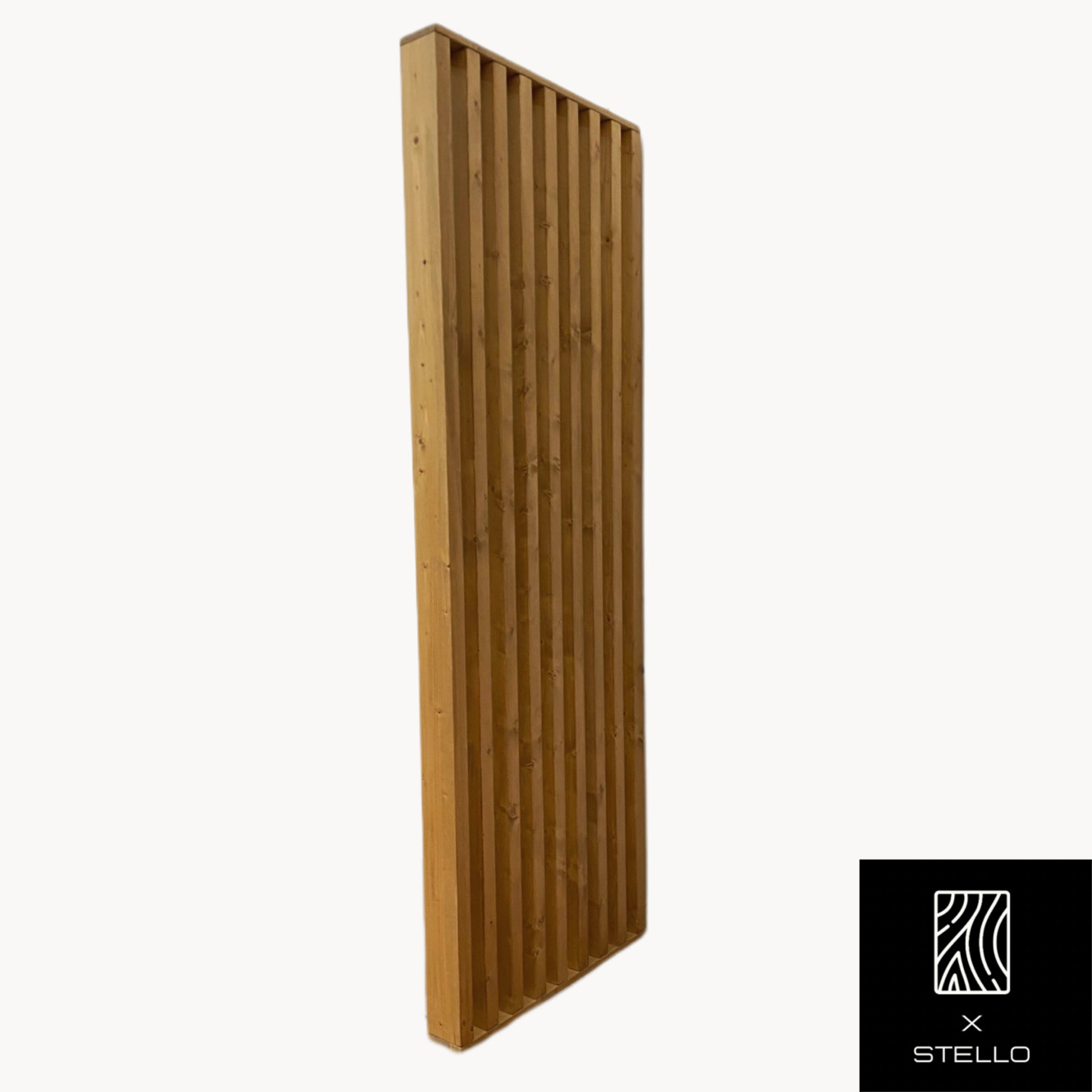 Parete divisoria listelli in legno autoportante per interni - XLAB Design